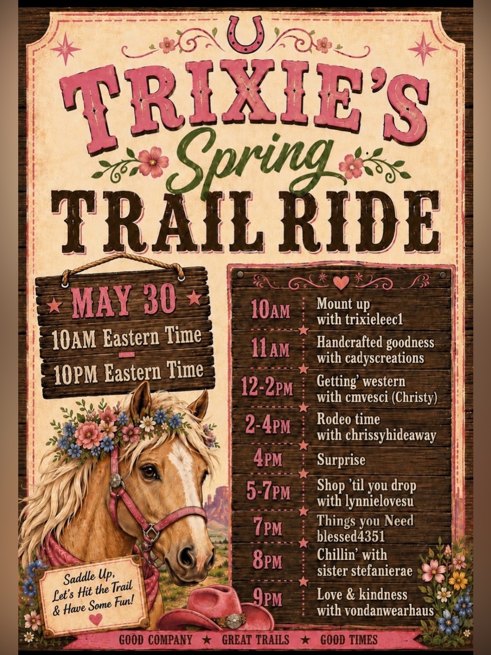 Live Show Trixie's Spring Trail Ride